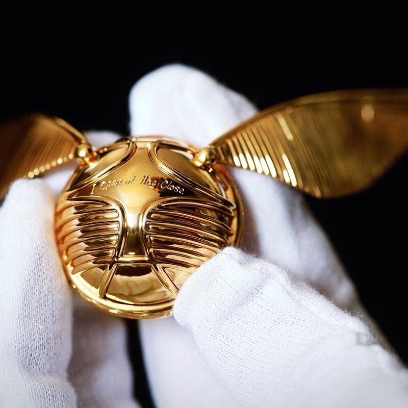 Detailed Winged Orb jewellery box, golden finish, a perfect luxury ring display & storage.