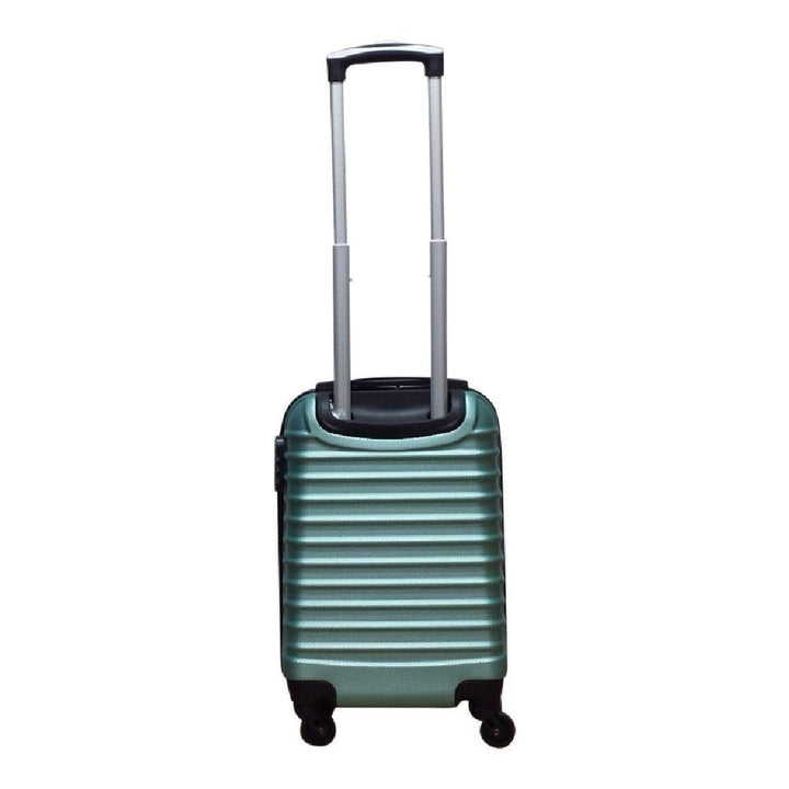 Durable green ABS hardshell 2-piece travel luggage. Spinner suitcases designed for comfortable journeys.