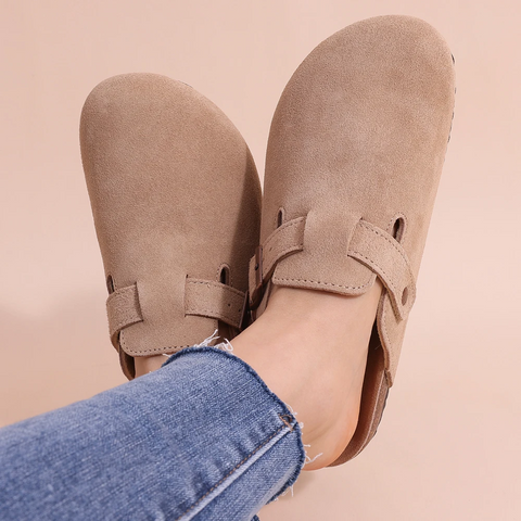 "Green women's orthopedic comfort slippers with soft cotton lining and non-slip rubber sole for superior support indoors."
