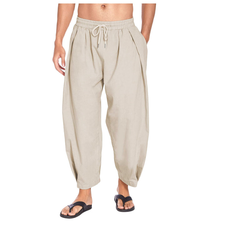 Men's lightweight summer pants in a relaxed fit, perfect for casual comfort and breathability on warm days.