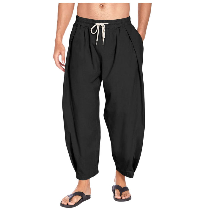 Breathable men's casual pants, ideal for summer, offering a relaxed fit and lightweight comfort for everyday wear.