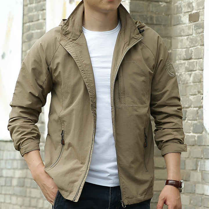 Men's versatile transitional jacket for spring & autumn. Lightweight casual zip-up outerwear.