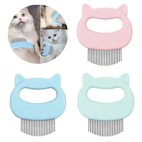 Premium cat brush for a gentle massage, part of essential pet supplies for healthy coats and happy felines.