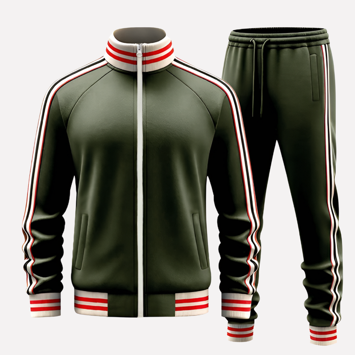 Versatile men's activewear set: zip jacket & joggers. This comfortable tracksuit is perfect for gym, sport, or casual.