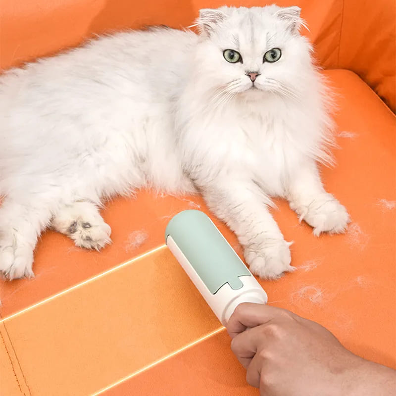 Pet hair remover roller for furniture & clothes. Effectively removes dog & cat hair, lint.