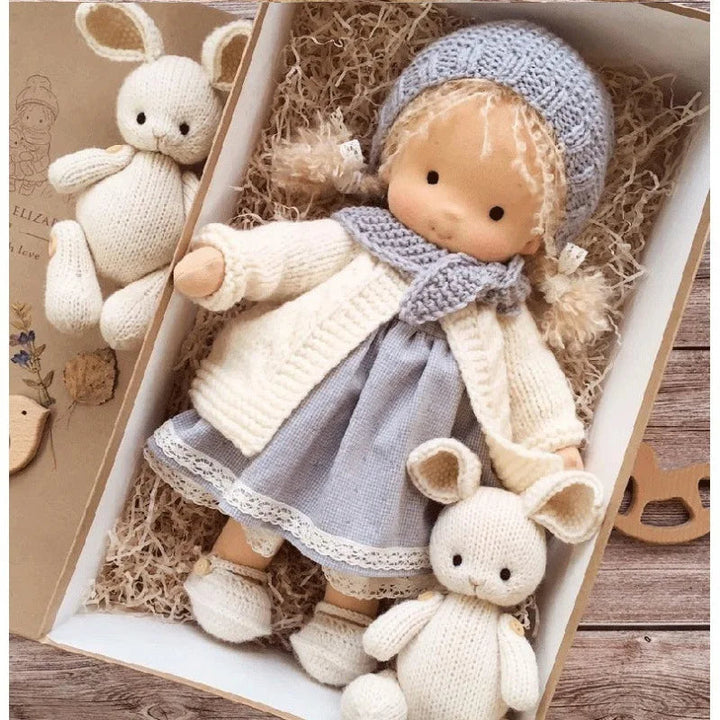 Child-safe Waldorf plush, handmade cotton toy, perfect for nurseries.