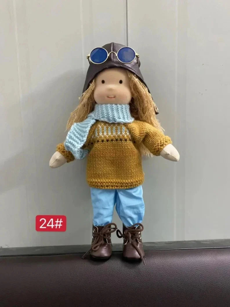 Handcrafted Waldorf doll, gentle cotton plush, a wonderful imagination toy for kids.