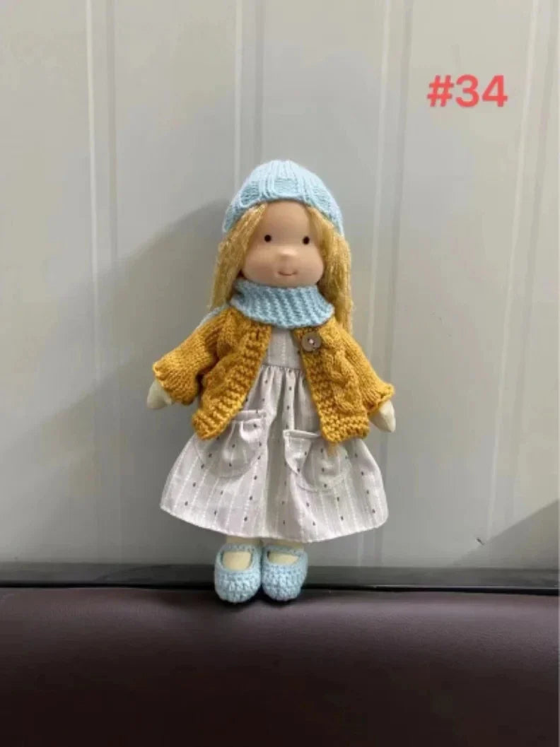 Soft fabric Waldorf doll, handmade cotton toy, ideal gift for infant & child.