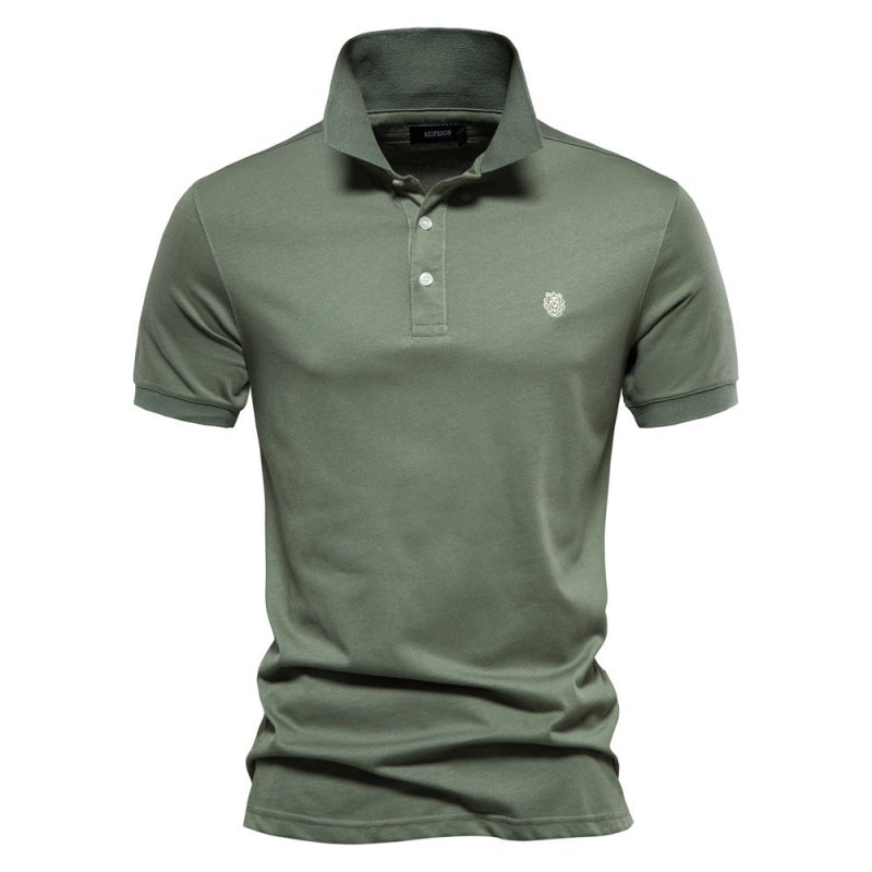 Short-sleeve men's polo top, lightweight and breathable for hot summer days.