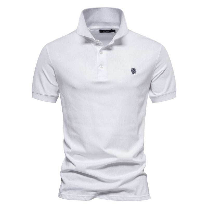 Comfortable men's lightweight short-sleeve polo shirt, perfect for summer casual wear.