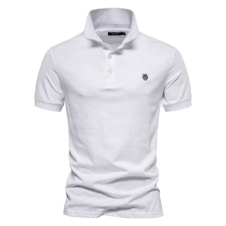 Comfortable men's lightweight short-sleeve polo shirt, perfect for summer casual wear.