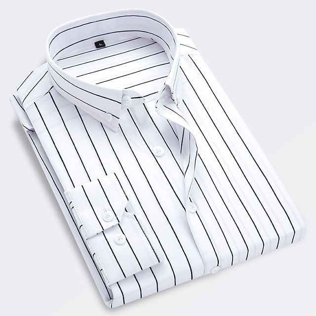 Comfortable men's classic striped shirt with a tailored fit. Everyday wear, essential for men's fashion.