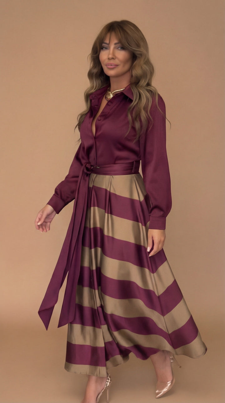 Chic women's maxi dress with a distinctive bow detail. Comfortable, elegant, ideal for evening or day events.