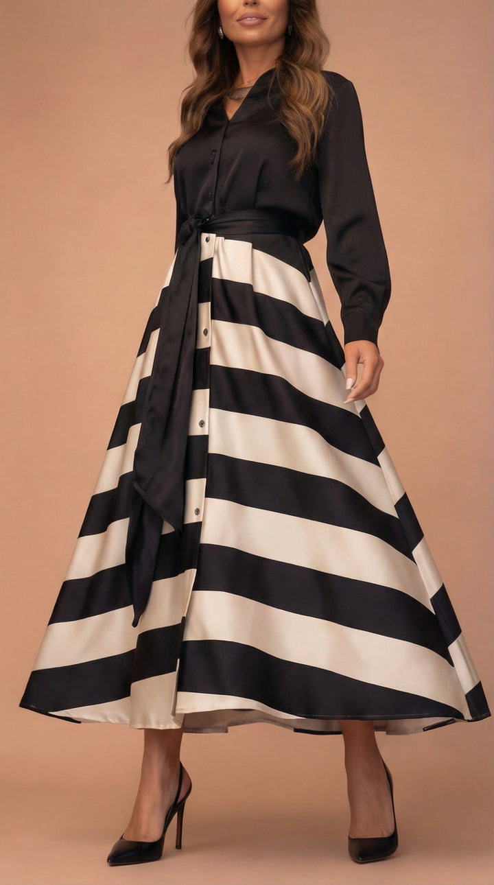 Women's comfortable elegant bow detail maxi dress, ideal as a stylish day dress or evening attire.