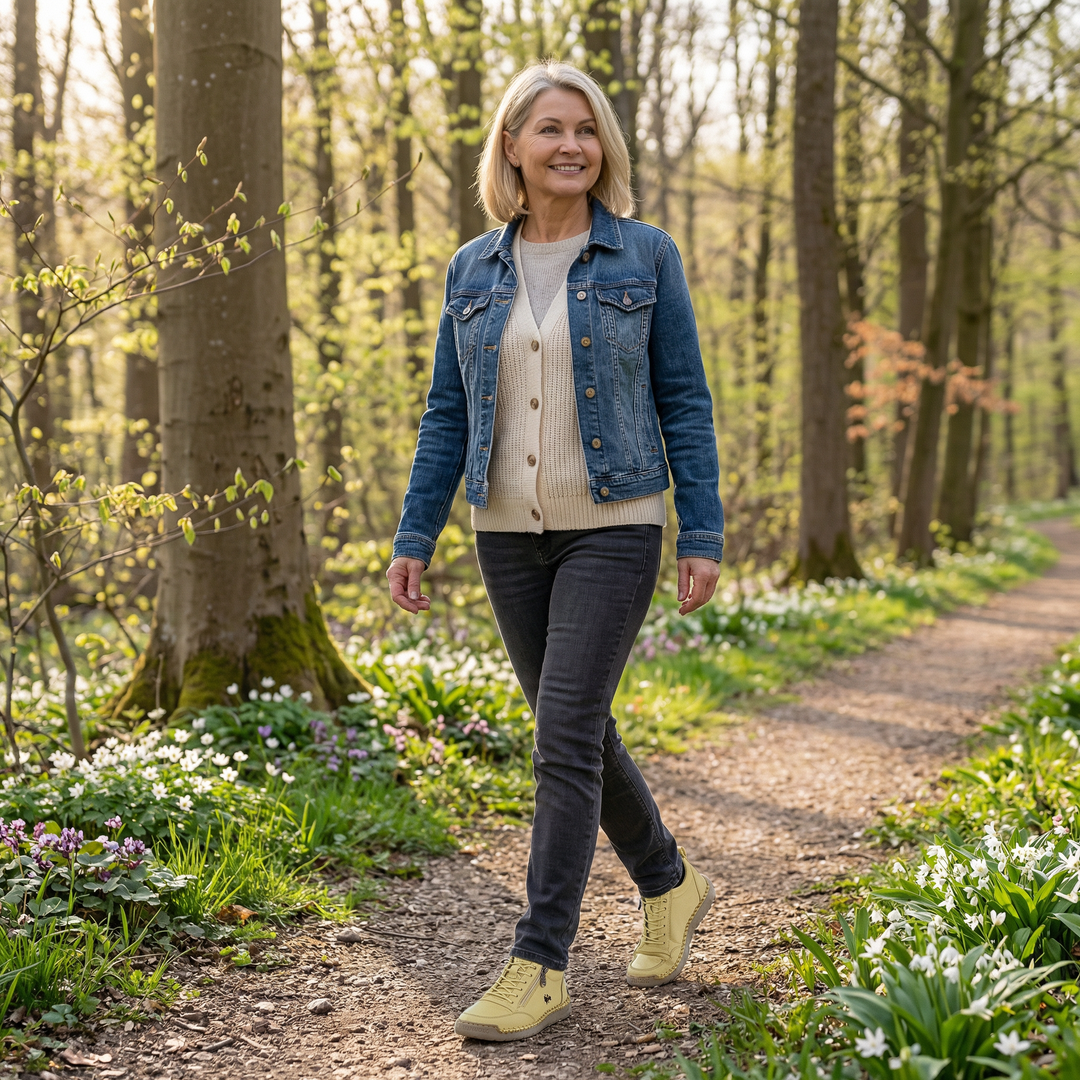 Women's pain-relief orthopedic sneakers with zipper, ensuring comfortable and supportive everyday wear.