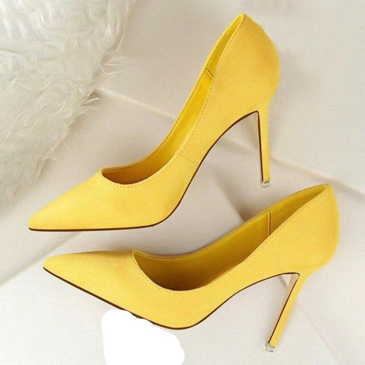 Elegant women's high heel pumps, designed for all-day comfort & versatile formal or work wear.