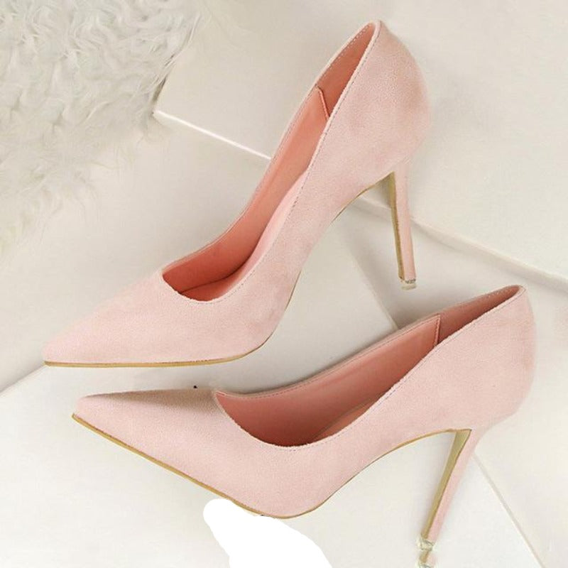 Classic women's dress pumps, sophisticated and comfortable high heels for office or party.