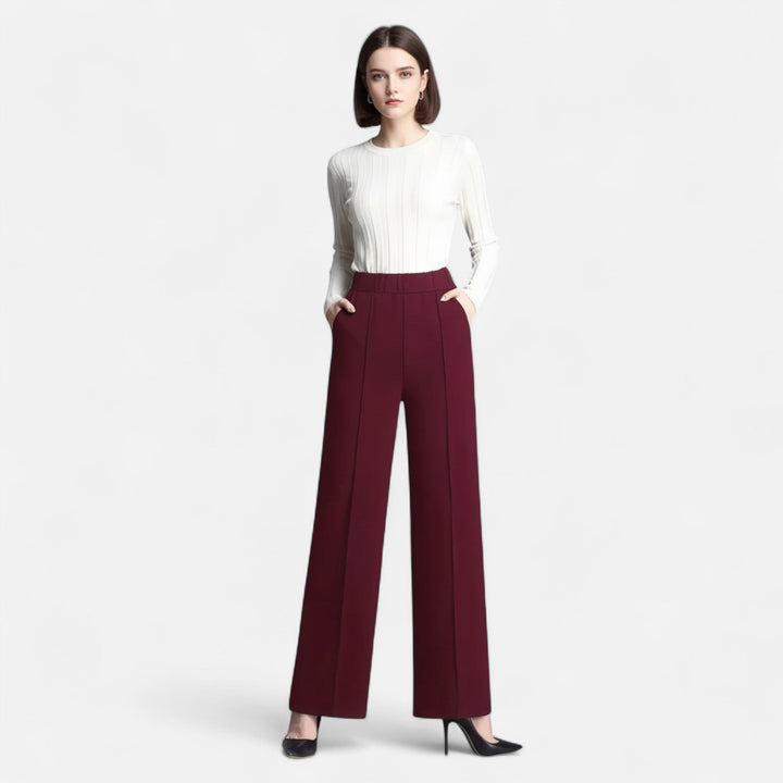 Comfortable high-waist wide-leg women's pants, versatile for office wear or chic casual looks.