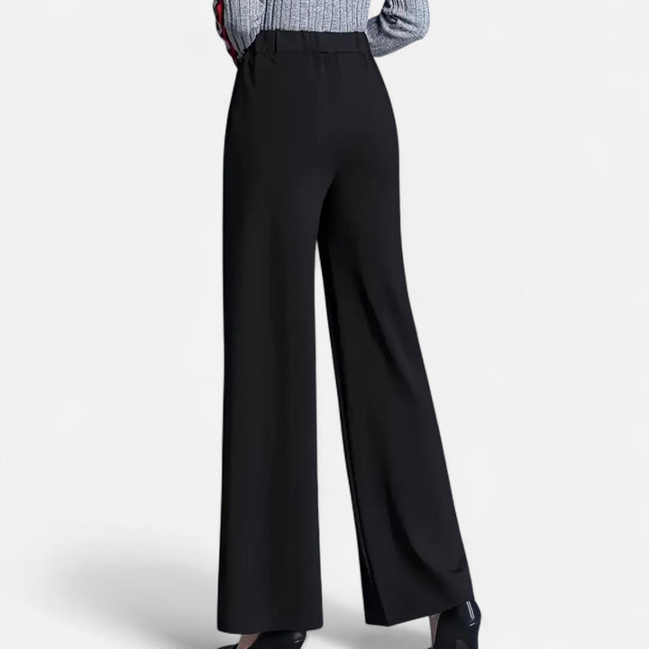 Professional high-waist wide-leg dress pants for women, ideal for office, business meetings, or formal wear.