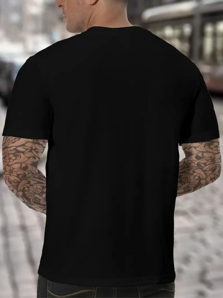 Modern men's high neck t-shirt, a soft & versatile long sleeve for casual and layering fashion.