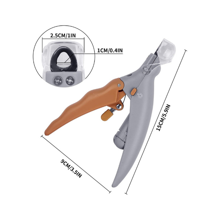 LED pet nail clipper for safe, comfortable dog & cat paw grooming. Quick, precise trim ensures stress-free animal care.