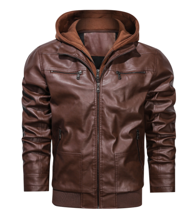 Men's hooded bomber jacket, zip-up, in black, for modern casual and urban style. Ideal fall & winter outerwear.