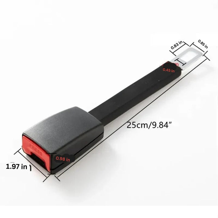 Daily use car seat belt extender. Elevated buckle ensures quick, easy fastening, boosting comfort and vehicle safety.