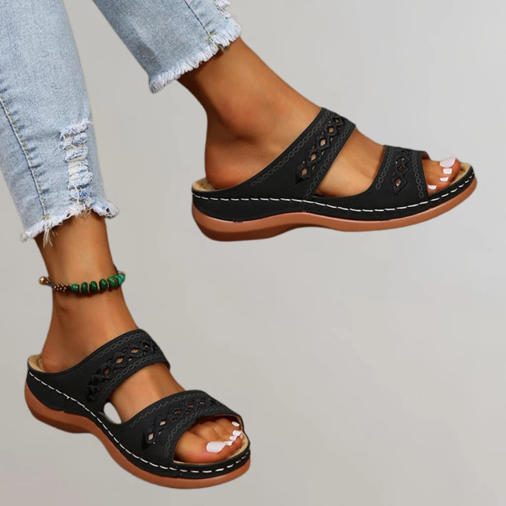 Women's casual orthopedic sandals for healthy feet, with excellent arch support & comfortable design for everyday.