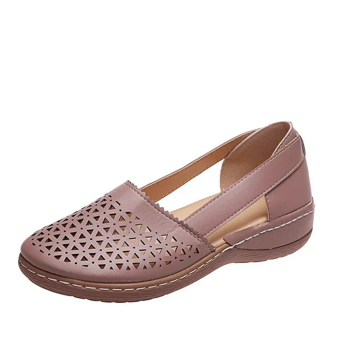 Lightweight women's Orthobliss slingback flats. Breathable design for summer comfort & casual style.