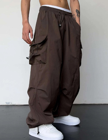 Comfortable women's wide leg cargo pants in a versatile color, perfect with multi-pockets for a chic, ready-for-anything look.