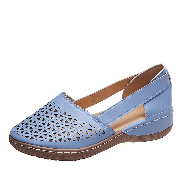 Orthobliss women's slingback flats with orthopedic support. All-day comfort footwear for stylish women.