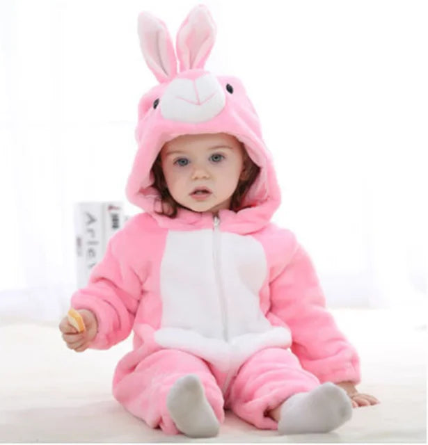 Cute unisex newborn frog onesie, playful animal bodysuit for sleep or play.