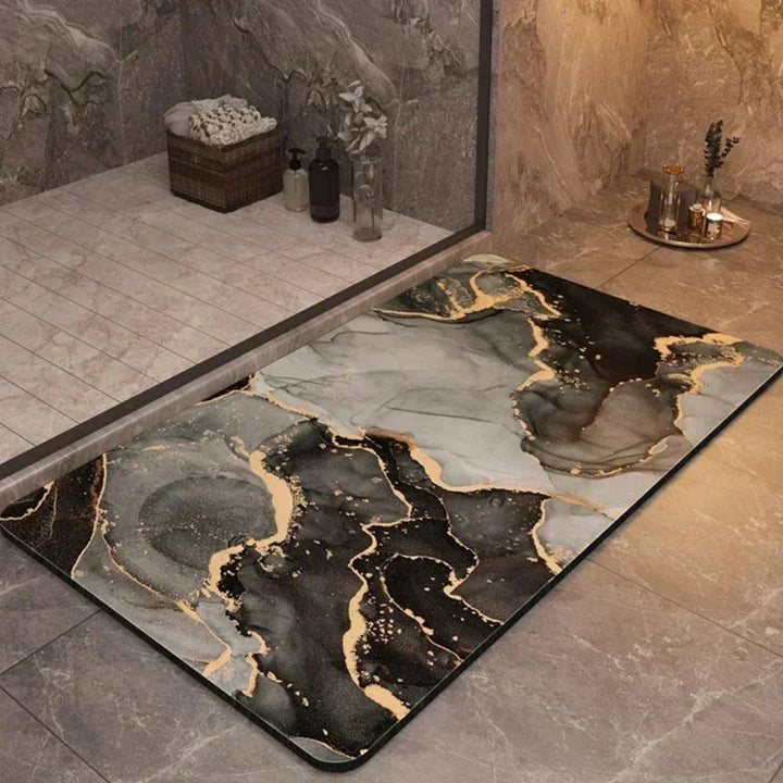 Modern quick-drying anti-slip bath mat. Enhances bathroom decor while providing safety & comfort.
