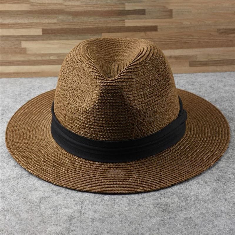 Fashionable unisex Panama straw hat, a chic accessory to elevate your summer outfit while blocking harmful sun rays.