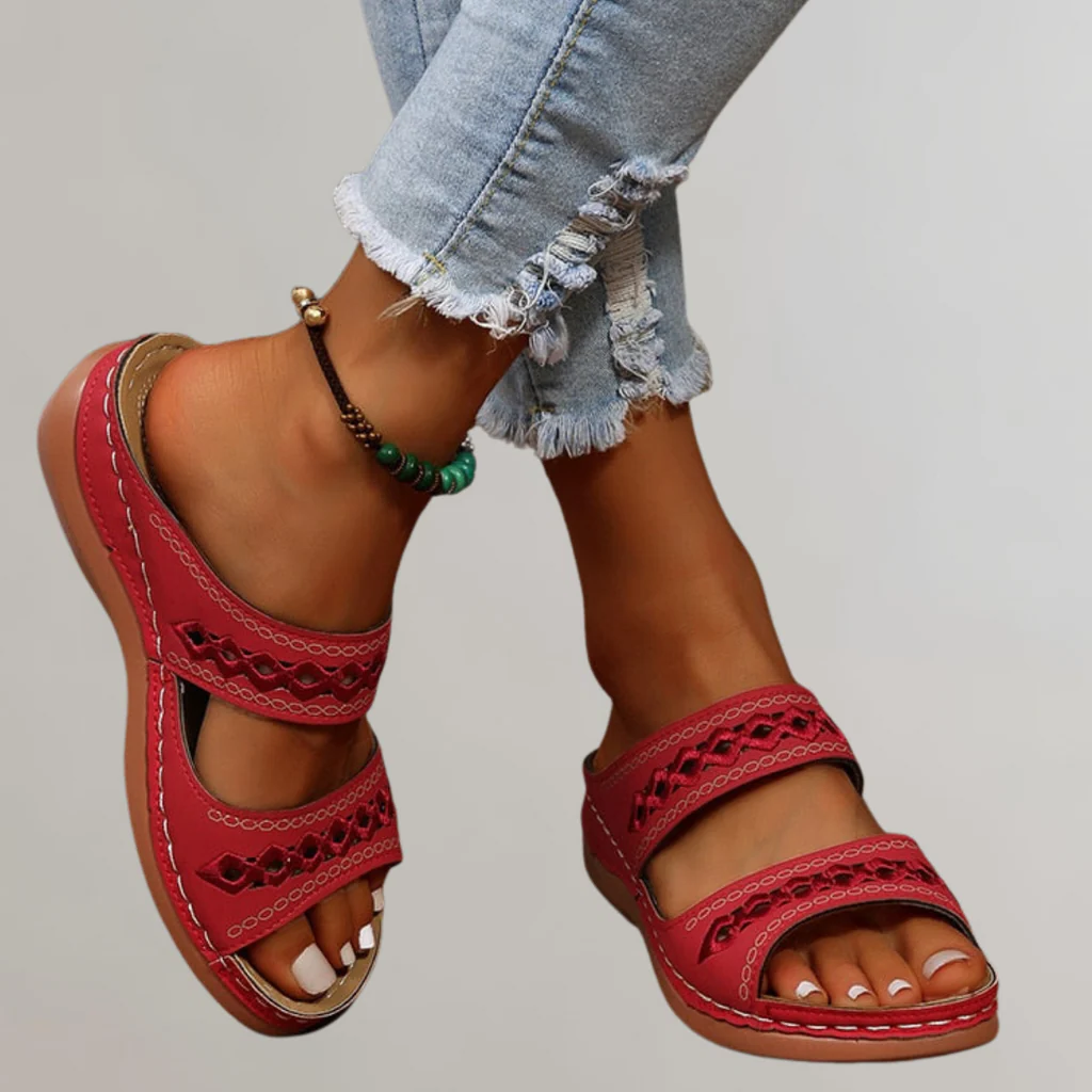 Women's comfortable orthopedic sandals with arch support for healthy feet, ideal for walking & casual wear.