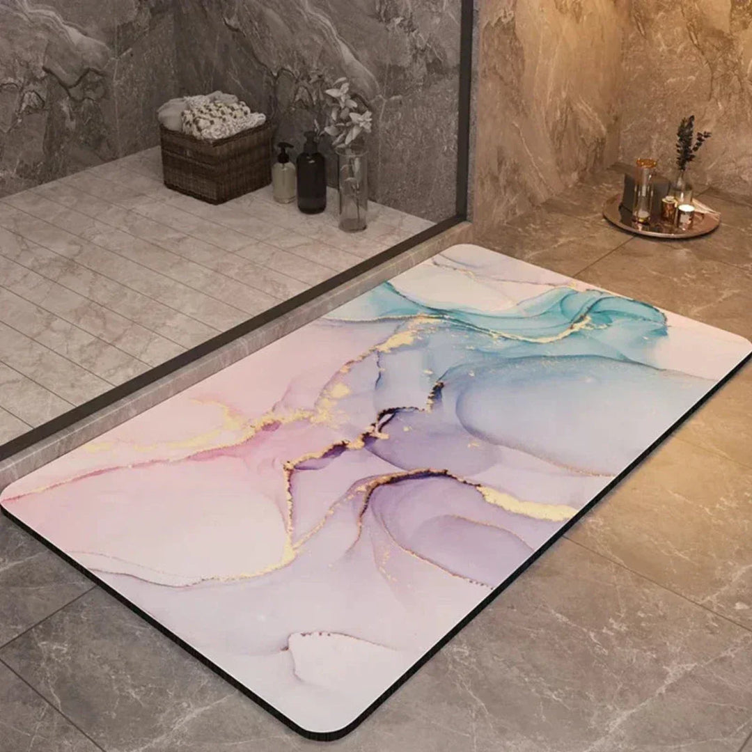 Hygienic quick-drying anti-slip bath mat. Prevents mold, ensures bathroom safety & comfort. Modern.