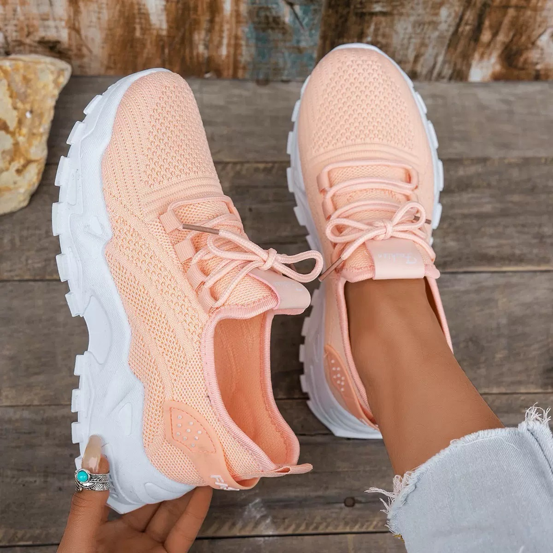 Stylish women's comfort sneakers with a wide toe box, perfect for casual wear and foot health.