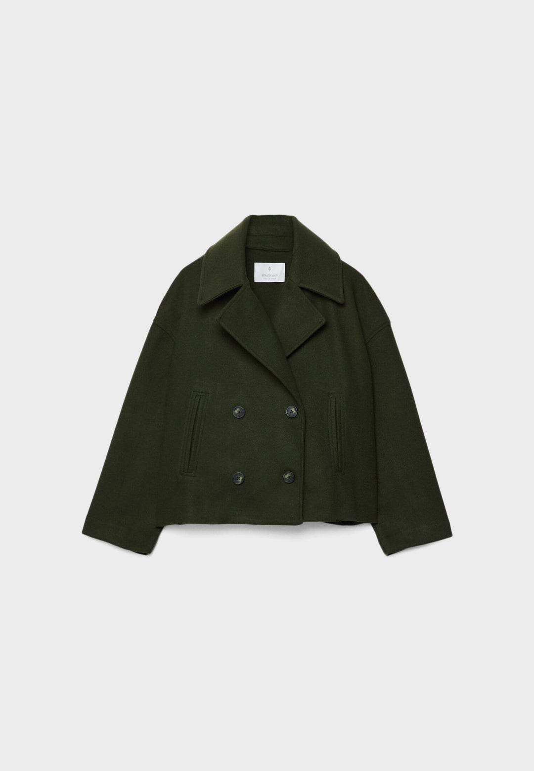 Stylish short summer jacket for women. This elegant double-breasted outerwear is lightweight & versatile for any look.
