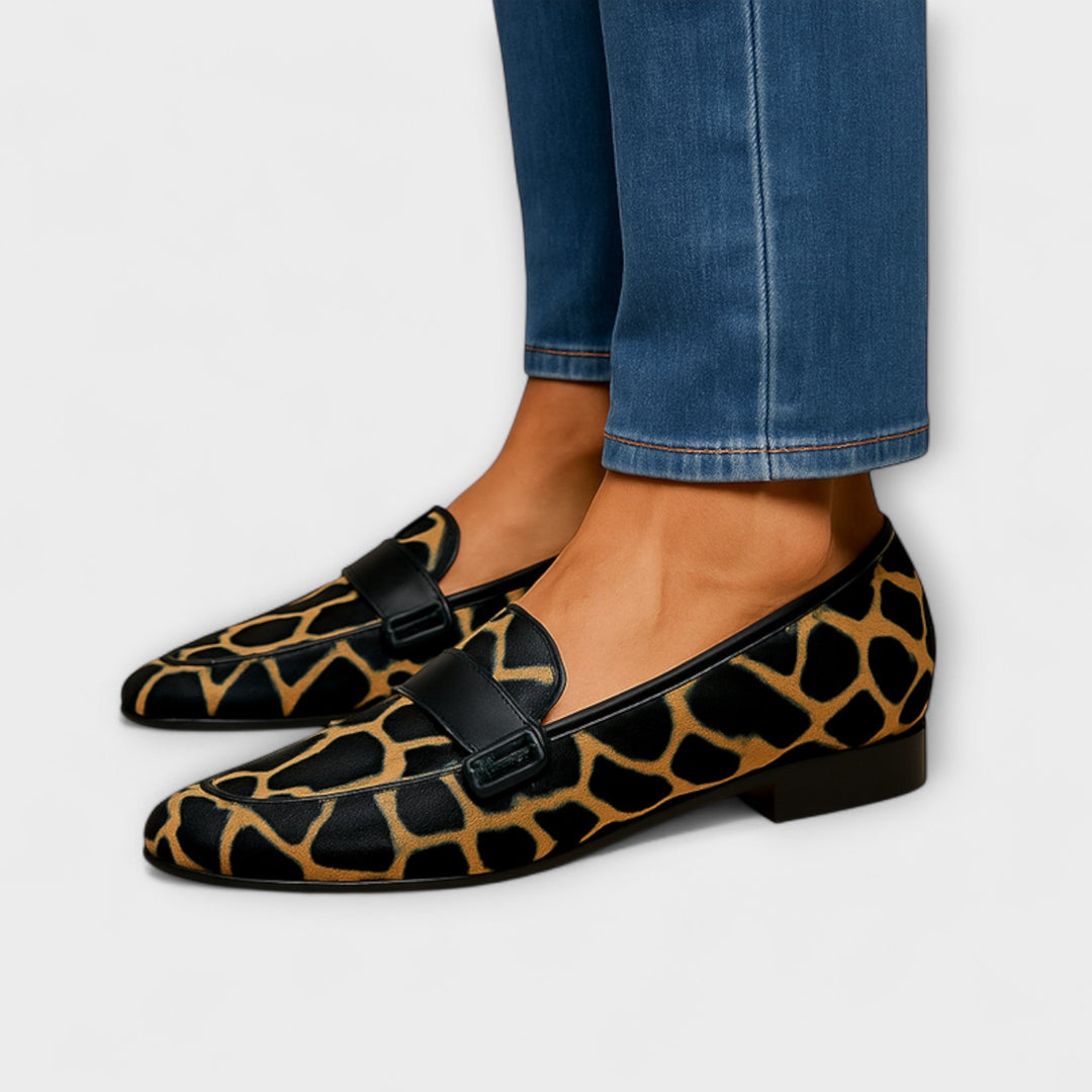 Comfortable women's everyday slip-on loafers. Perfect smart casual flats with low heel for effortless elegance & office.