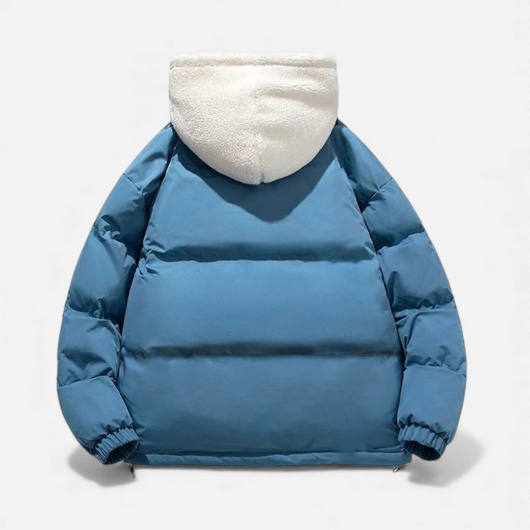 Men's fashion winter coat, a classic insulated jacket designed for cold weather style.