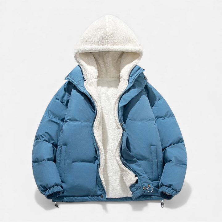 Cozy & warm men's winter jacket, essential insulated outerwear for chilly days.