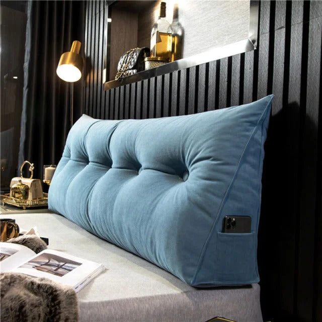 Modern DreamSlope headboard pillow, a stylish bed accessory offering comfortable back support & decor.