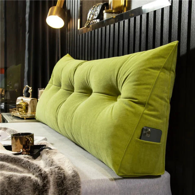 Versatile DreamSlope headboard cushion, providing firm back support for reading or relaxing in bed.