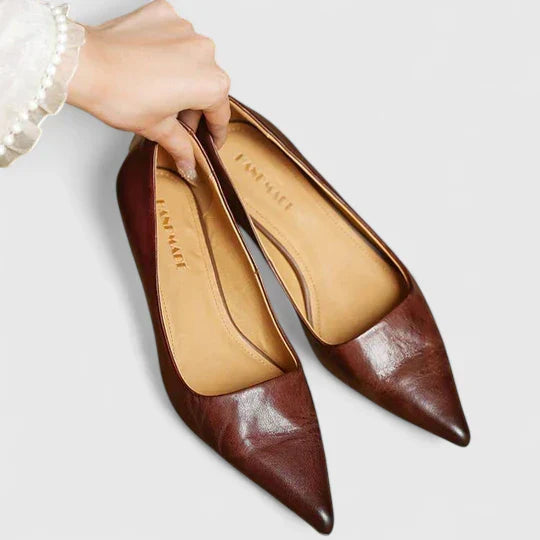 Stylish block heels for women, providing stable comfort & orthopedic benefits for extended wear.