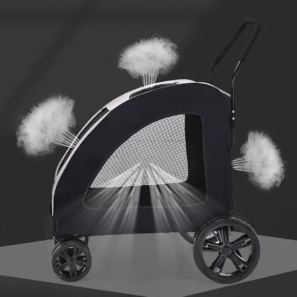 Large Dog Stroller with High Strength & Spacious Design