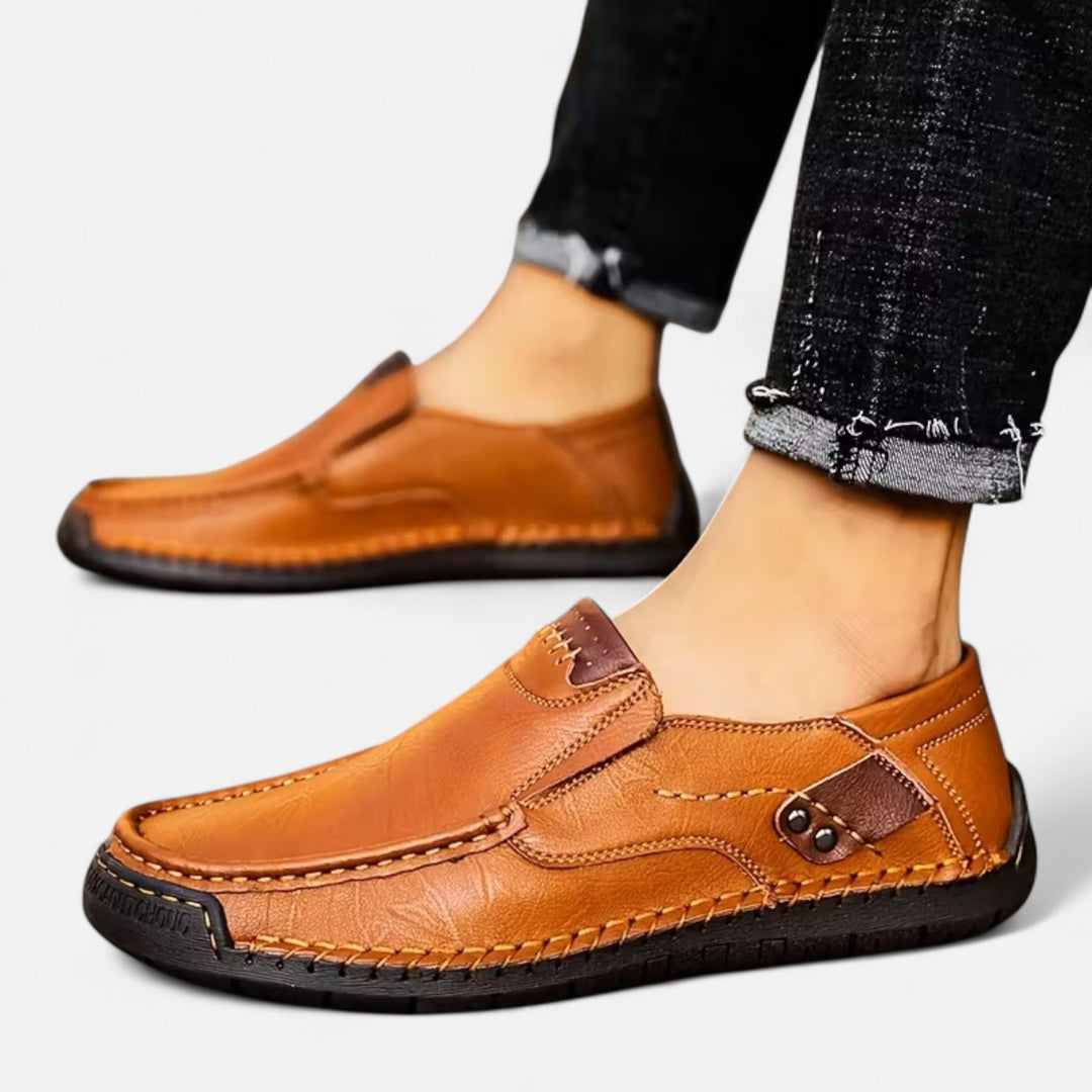 Modern men's slip-on loafers, lightweight for ultimate comfort & stylish casual fashion.
