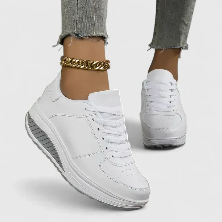 Women's orthopaedic trainers, comfortable with arch support for daily wear. Ideal walking footwear & foot support.