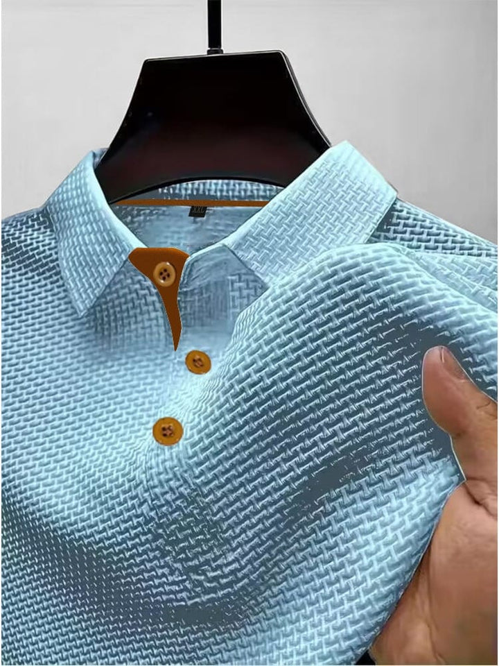 Refined men's short sleeve polo, a comfortable and stylish casual top for easy everyday wear.