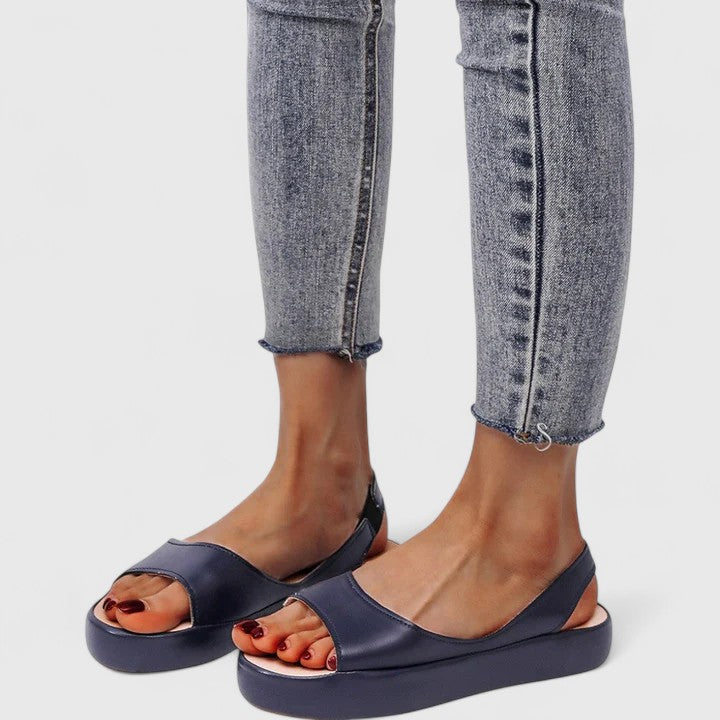 Women's Emrynn Orthopedic Sandals. Slip-on comfort footwear with arch support, perfect for summer style.