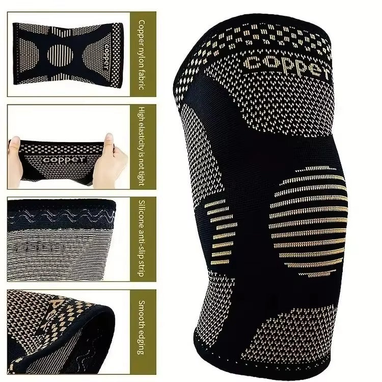 Unisex CopperFlex Knee Compression Sleeve for Pain Relief